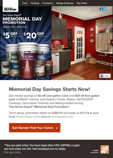 paint specials at home depot|current behr paint rebates.